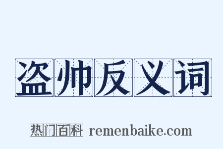 盗帅反义词是什么意思的图片
